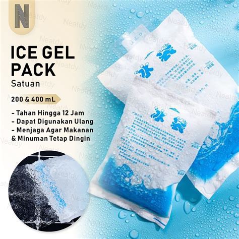 Jual Ice Pack Gel 200 Ml 400 Ml Cooler Kantong Suhu Tetap Dingin Cool