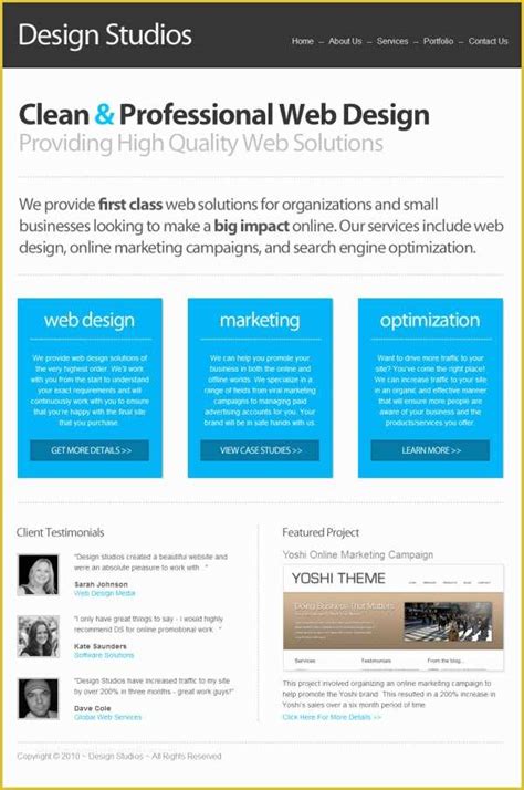 Free Small Business Website Templates Of Small Business Website Templates Adktrigirl ...