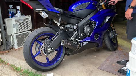 My Yamaha R With Its New M X Full Exhaust System Youtube