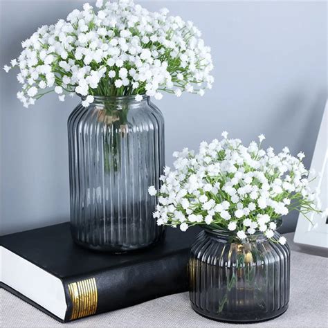 Flores Artificiales Blancas De Gypsophila Para Decoraci N Del Hogar