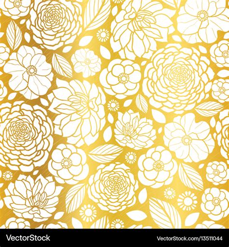 White And Gold Floral Background