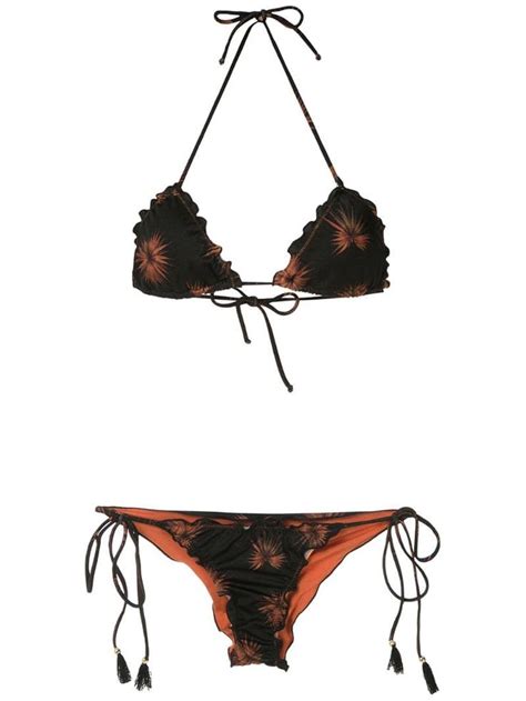Brigitte Triangle Bikini Set Farfetch Bikinis Swimwear Bikini Dress