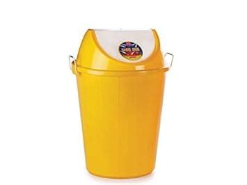 ARISTO Plastic Swing Lid Garbage Waste Dustbin 80 Ltrs Yellow