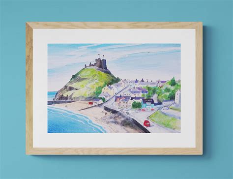 Criccieth Castle And Beach Front Clare Allan Art