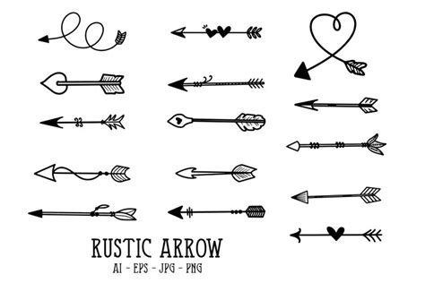 Rustic Arrow Vector Clipart