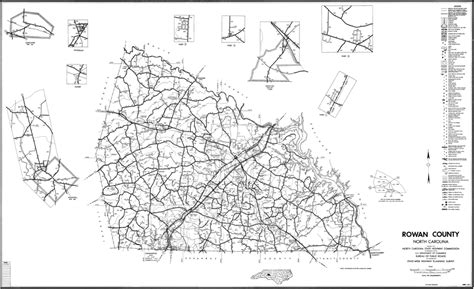 1962 Road Map of Rowan County, North Carolina