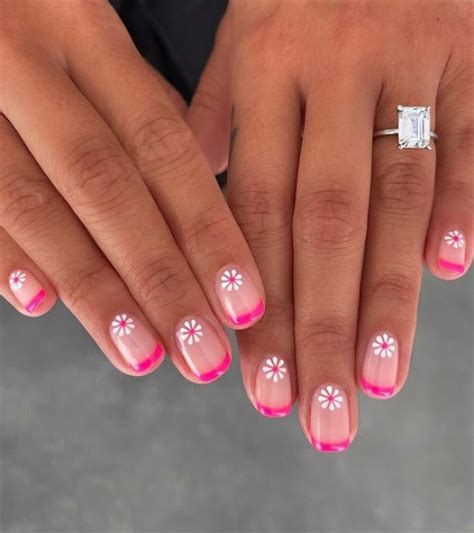 25 Hot Pink Vibrant Nails For Modern Women Hot Pink French Tips Flowers