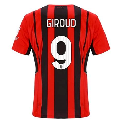 Ac Milan Giroud Thuis Shirt Korte Mouw Voetbalpakje