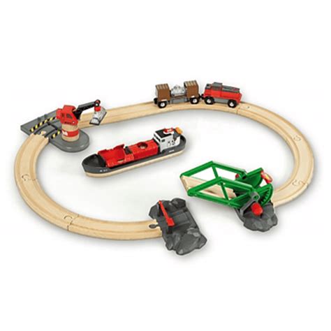 BRIO WORLD Circuit de train activités portuaires bois 33061