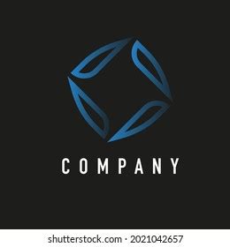 Gradient Company Logo Vector Black Background Stock Vector (Royalty ...