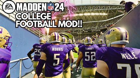 Madden 24 College Football PC Mod Gameplay Georgia VS Washington