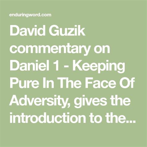 Enduring Word Bible Commentary Daniel Chapter 1 | Book of daniel, Bible ...