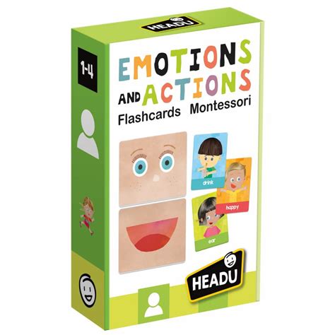 Joc Educativ Emotions And Actions Montessori Flash Cards Headu