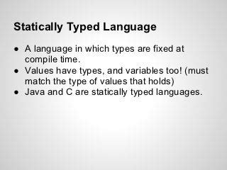 Comparison Of Type Systems Ppt