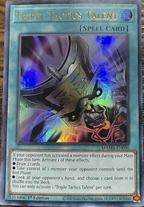 Yu Gi Oh Triple Tactics Talent MAMA EN090 Ultra Rare 1st Edition NM EBay