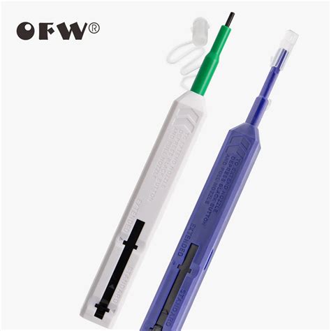 2pcslot Ftth Optical Fiber Cleaner Pen Type 25mm125mm Lc Fc Sc St Connector One Click