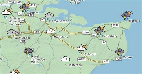 Kent weather: Hour-by-hour guide on when thunderstorms will clear in ...