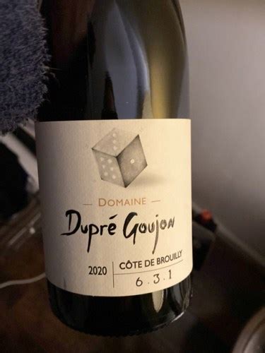 Dupré Goujon 6 3 1 Côte de Brouilly Vivino US