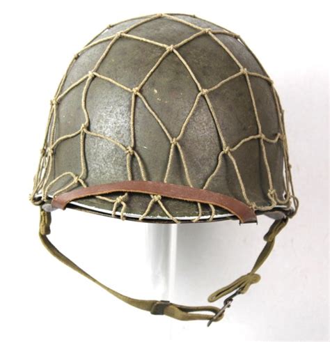 Cs Militaria Ww2 Us M1 Fixed Bales Helmet With Camouflage Net