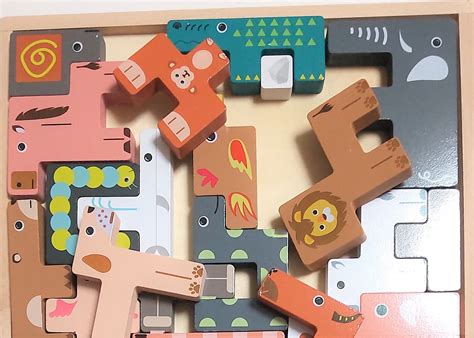 Amazon Promise Babe 乗り物パズル 18pc 知育玩具 木製パズル 木製テトリス 車形 組み立て 木のおもちゃ 早期開発