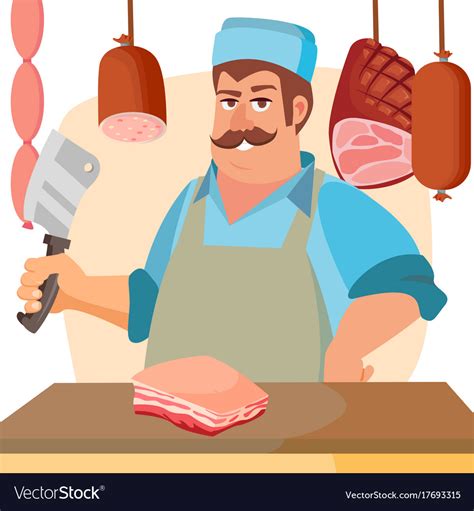 Butcher Character Classic Professional Royalty Free Vector