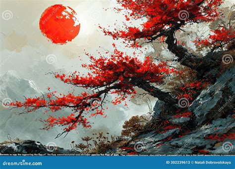 The Picture of Japanese Flag with Red Sun on White Background Stock ...