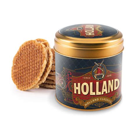 Hollands Snoep En Lekkernijen Stroopwafels In Luxe Blik Holland