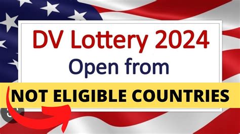 DV Lottery 2024 Not Eligible Countries YouTube