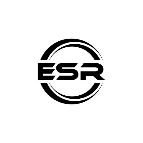 ESR letter logo design in illustration. Vector logo, calligraphy