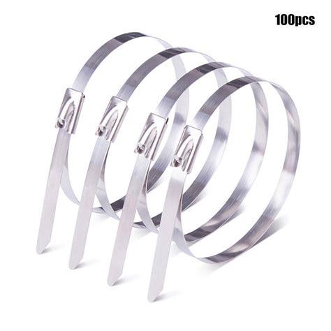 Pc Strong Stainless Steel Marine Grade Metal Cable Ties Zip Tie