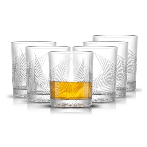 JoyJolt Gatsby Whiskey Glasses 10oz (Set of 6) :: Spirits Glasses