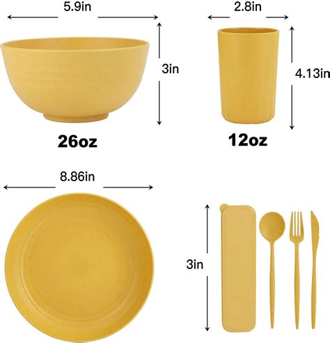 Wheat Straw Dinnerware Sets Teeo Creations Usa