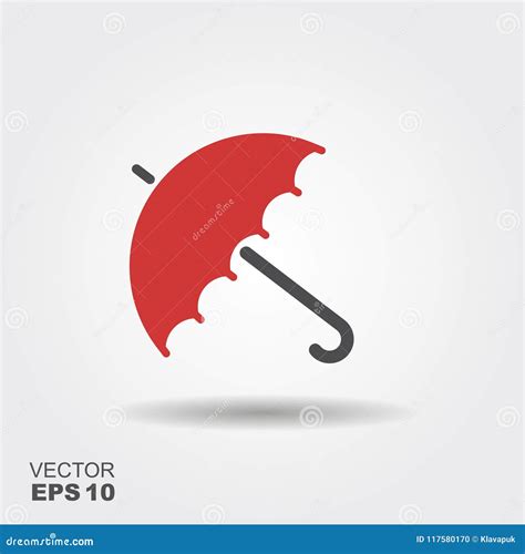 Umbrella Icon Vector Flat Design Stock Vector - Illustration of design ...