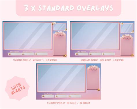 Twitch Stream Overlay For Streaming Just Chatting Overlay Pastel Pink