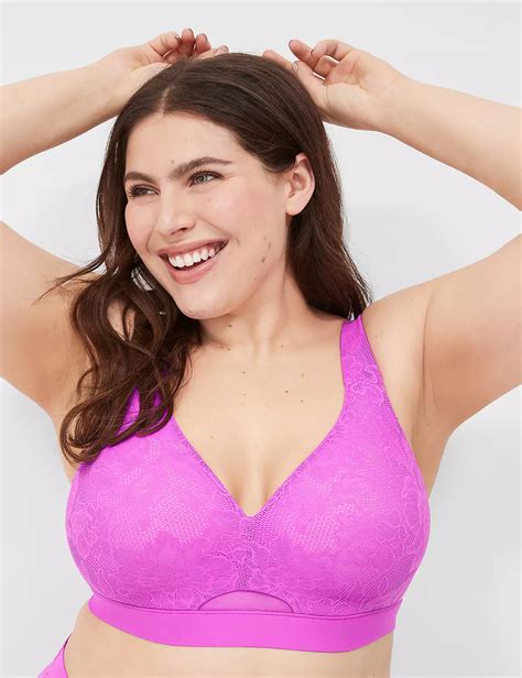 Comfort Bliss Lightly Lined No Wire Bra With Lace Lanebryant