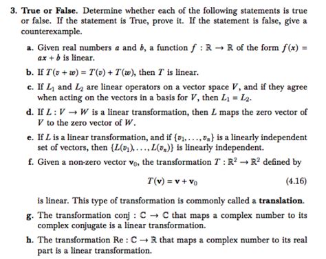 Solved 3 True Or False Determine Whether Each Of The