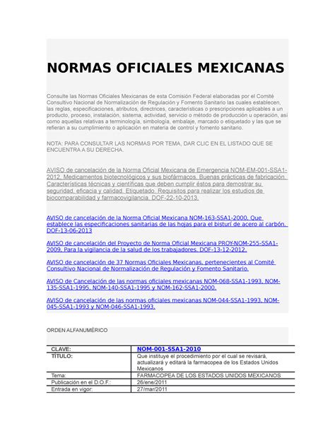 Descubre Cómo Nacen Las Normas Oficiales Mexicanas ¡todo Lo Que