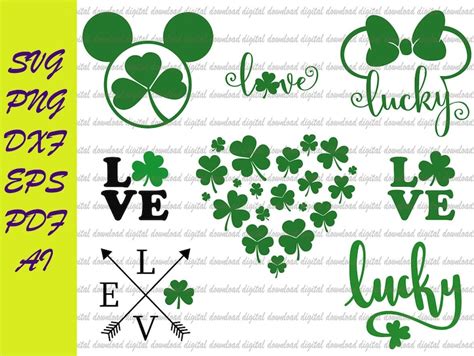 Clover Leaf Svg Trefoil Svg Saint Patricks Day Svg Four Leaf Svg