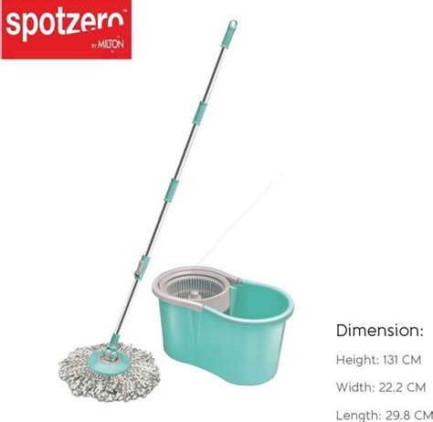 Spotzero By Milton Compact Spin Mop Aqua Green Rs 999 00 Kitchen Mart