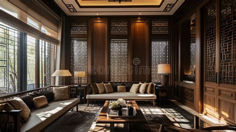 Interior Design ,chinese Style for Living Area in Luxury House or Hotel ...