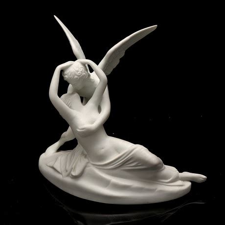 FIGURIN Parian Amor Och Psyche Royal Dux 1900 Tal Keramik