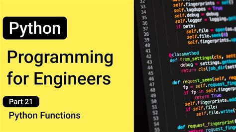 Functions Python Programming For Engineers YouTube