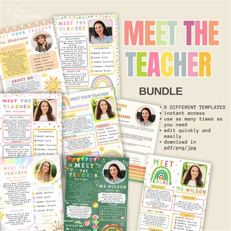 Meet The Teacher Template Bundle Meet The Teacher Kindergarten Letter