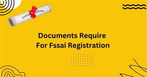 Fssai Registration Documents Foscos Fssai