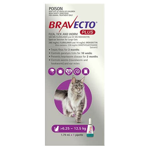 Buy Bravecto Plus For Large Cats Kg Purple Free Shipping