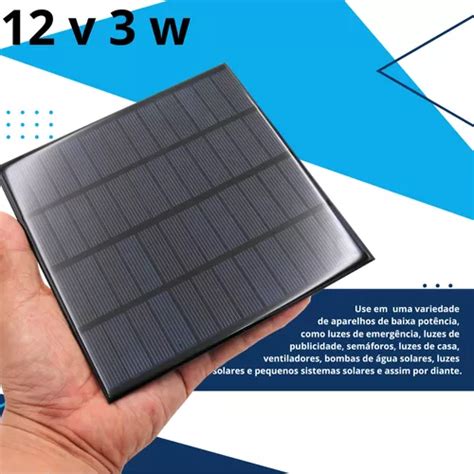 Mini Painel Placa Energia Solar Fotovoltaica V W Ma R Em