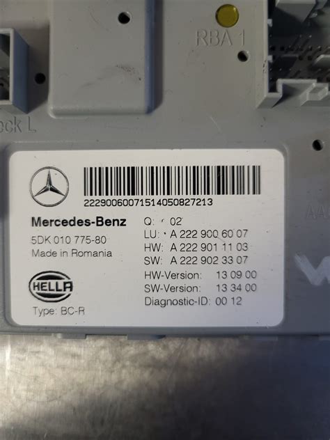 Boite A Fusible Mercedes W205 Ref A2229006007 Deutsch Car 27