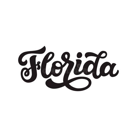 Florida Mano Dibujada Poniendo Letras Al Texto Ilustraci N Del Vector