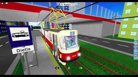 Roblox Nid s buses and trams tram linka 6 směr Rzedzin tramvaj Tatra