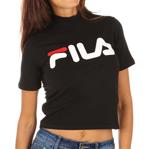 Fila Tee Shirt Crop Femme Every Turtle 681267 Noir